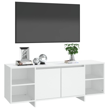Comodă TV, alb, 130x35x50 cm, PAL - Img 4