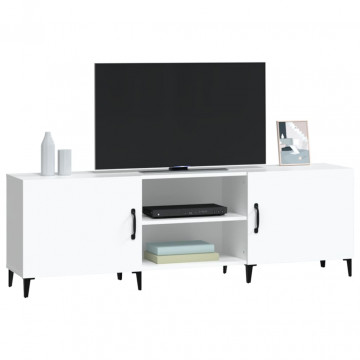Comodă TV, alb, 150x30x50 cm, lemn compozit - Img 4