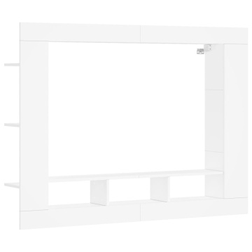Comodă TV, alb, 152x22x113 cm, lemn prelucrat - Img 2
