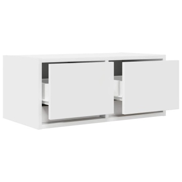 Comodă TV, alb, 60x31x25,5 cm, lemn prelucrat - Img 8