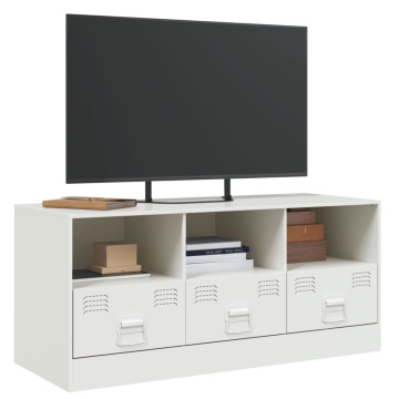 Comodă TV, alb, 99x39x44 cm, oțel - Img 4