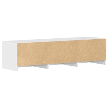 Comodă TV, alb extralucios, 140 x 40 x 35,5 cm, PAL - Img 10