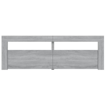 Comodă TV cu lumini LED, gri sonoma, 120x35x40 cm - Img 12
