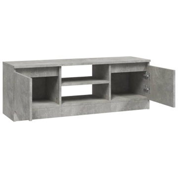 Comodă TV cu ușă, gri beton, 102x30x36 cm - Img 5