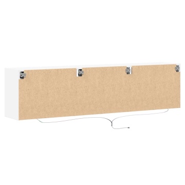 Comodă TV de perete cu lumini LED, alb, 180x31x45 cm - Img 7