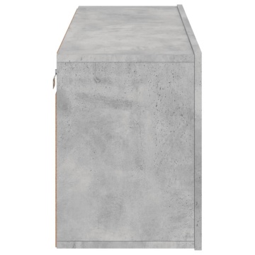Comodă TV de perete, gri beton, 100x30x41 cm - Img 6