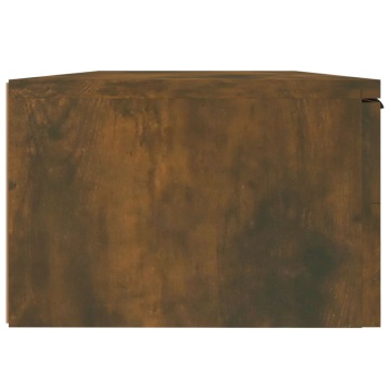 Comodă TV de perete, stejar fumuriu, 68x30x20 cm lemn prelucrat - Img 7