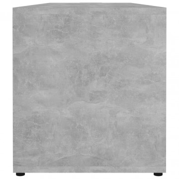 Comodă TV, gri beton, 120x34x37 cm, lemn prelucrat - Img 7