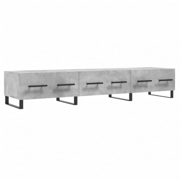 Comodă TV, gri beton, 150x36x30 cm, lemn prelucrat - Img 2