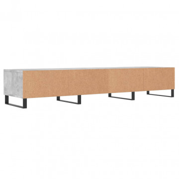 Comodă TV, gri beton, 150x36x30 cm, lemn prelucrat - Img 7