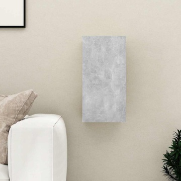 Comodă TV, gri beton, 30,5x30x60 cm, lemn prelucrat - Img 1