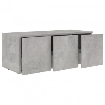 Comodă TV, gri beton, 80 x 34 x 30 cm, PAL - Img 8