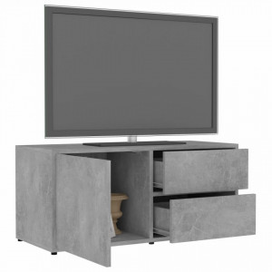 Comodă TV, gri beton, 80 x 34 x 36 cm, PAL - Img 8