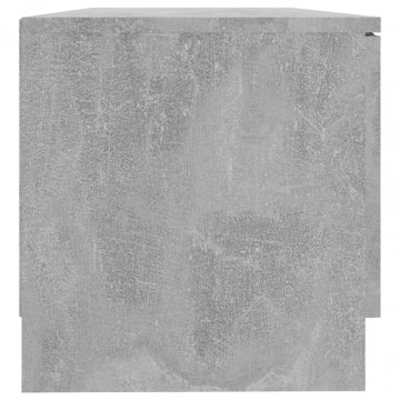 Comodă TV, gri beton, 80x35x36,5 cm, lemn prelucrat - Img 6