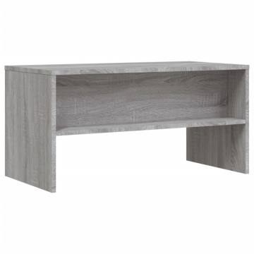 Comodă TV, gri sonoma, 80x40x40 cm, lemn prelucrat - Img 5