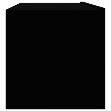 Comodă TV, negru, 100 x 30 x 30 cm, lemn prelucrat - Img 5
