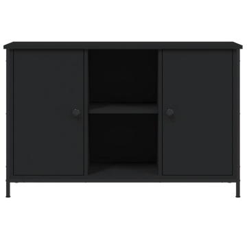 Comodă TV, negru, 100x35x65 cm, lemn compozit - Img 8
