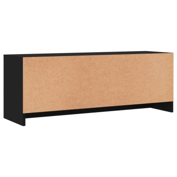 Comodă TV, negru, 102x30x37,5 cm, lemn prelucrat - Img 7