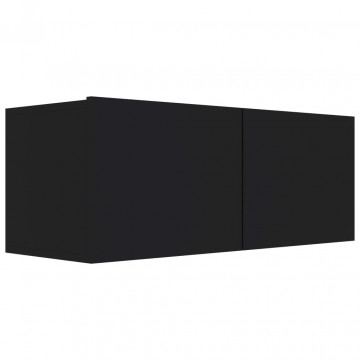 Comodă TV, negru, 80 x 30 x 30 cm, PAL - Img 2