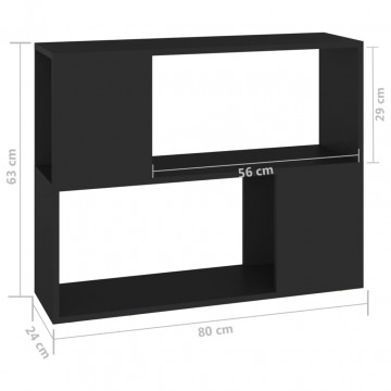 Comodă TV, negru, 80x24x63 cm, PAL - Img 6