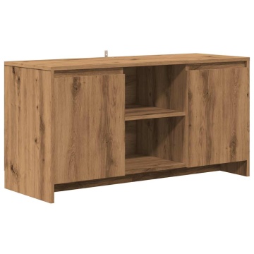 Comodă TV, stejar artizanal, 102x37,5x52,5 cm, lemn prelucrat - Img 2