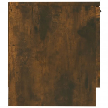 Comodă TV, stejar fumuriu, 140x35x40 cm, lemn prelucrat - Img 5