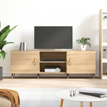 Comodă TV, stejar sonoma, 150x30x50 cm, lemn compozit - Img 1