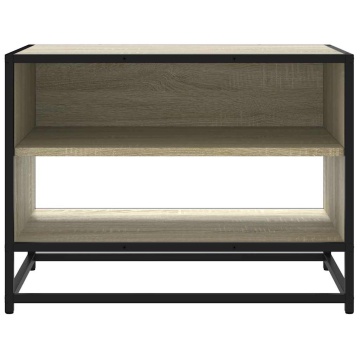Comodă TV, stejar sonoma, 61x40x46 cm, lemn prelucrat și metal - Img 4