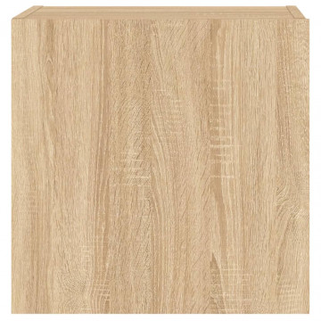 Comode TV de perete, 2 buc., stejar sonoma, 40,5x30x40 cm, lemn - Img 7