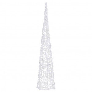 Con de lumină cu LED decorativ, alb rece, 90 cm, acrilic - Img 5