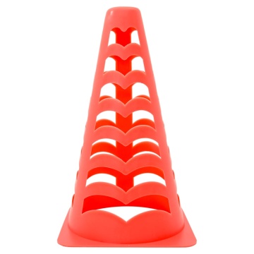 Conuri de fotbal, 6 buc., portocaliu, stivuibile, 13x13x22,5 cm - Img 3