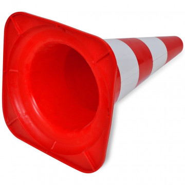 Conuri de trafic reflectorizante, roșu și alb, 50 cm, 10 buc. - Img 5