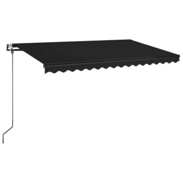 Copertină automată cu LED & senzor vânt, antracit, 450x350 cm - Img 2