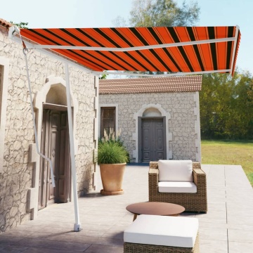 Copertină autonomă retractabilă automat oranj&maro 300x250 cm - Img 1