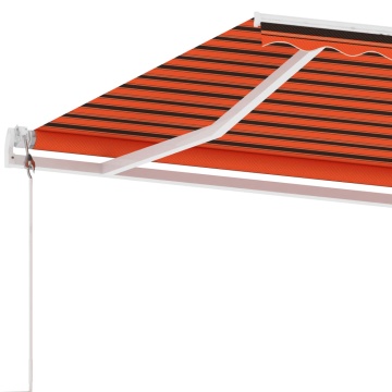 Copertină autonomă retractabilă automat, oranj&maro 350x250 cm - Img 6