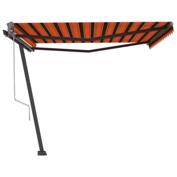 Copertină autonomă retractabilă automat oranj&maro 450x300 cm - Img 4