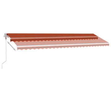 Copertină autonomă retractabilă automat oranj&maro 600x300 cm - Img 4