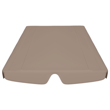 Copertină de rezervă leagăn grădină gri taupe 150/130x105/70 cm - Img 4