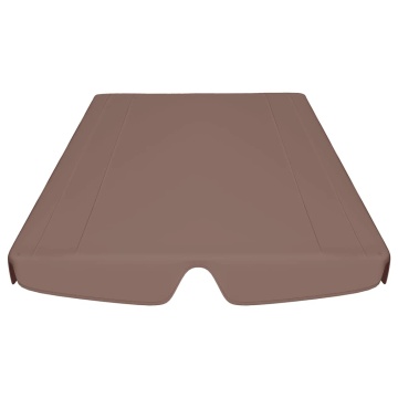Copertină de rezervă leagăn grădină, maro, 150/130x105/70 cm - Img 4