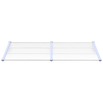 Copertină de ușă, gri și transparent, 199x90 cm, policarbonat - Img 3