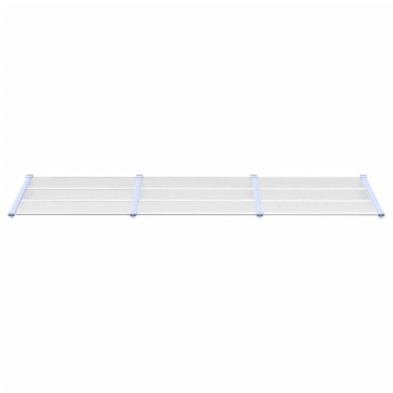 Copertină de ușă, gri și transparent, 297,5x90 cm, policarbonat - Img 3