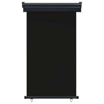 Copertină laterală de balcon, negru, 100 x 250 cm - Img 2