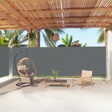 Copertină laterală retractabilă, antracit, 200x1000 cm - Img 1
