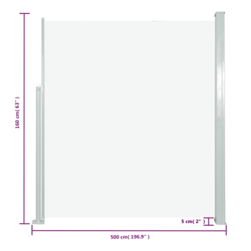 Copertină laterală retractabilă, crem, 160x500 cm - Img 6
