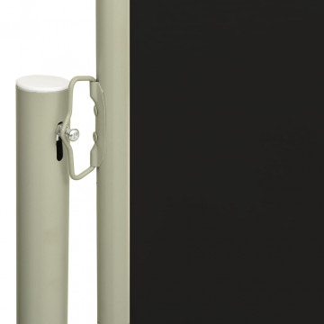 Copertină laterală retractabilă de terasă, negru, 140x300 cm - Img 3
