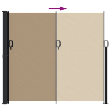 Copertină laterală retractabilă, gri taupe, 180x600 cm - Img 8