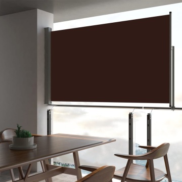 Copertină laterală retractabilă, maro, 140 x 300 cm - Img 1