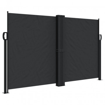 Copertină laterală retractabilă, negru, 140x1200 cm - Img 2