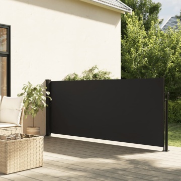 Copertină laterală retractabilă, negru, 140x600 cm - Img 1