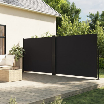 Copertină laterală retractabilă, negru, 160 x 600 cm - Img 1